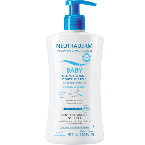 3273816088402 Neutraderm Baby Łagodny żel myjący 3 w 1 - Twarz,ciało&amp;włosy - od urodzenia 400 ml.png