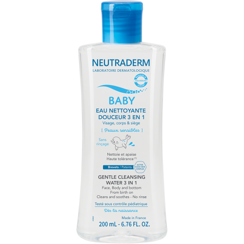 3273816088280 Neutraderm Baby Łagodna woda myjąca 3 w 1 - Twarz,ciało&amp;pupa - od urodzenia (200 ml).png
