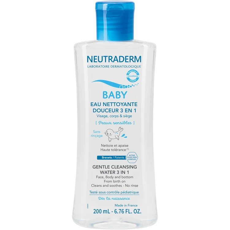 3273816088280 Neutraderm Baby Łagodna woda myjąca 3 w 1 - Twarz,ciało&amp;pupa - od urodzenia (200 ml).png